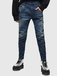 DIESEL S.P.A., BREGANZE FAYZAZIPNE Sweat jeans tmavomodré