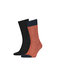 TH MEN SOCK 2P MOULINE černé, oranžové