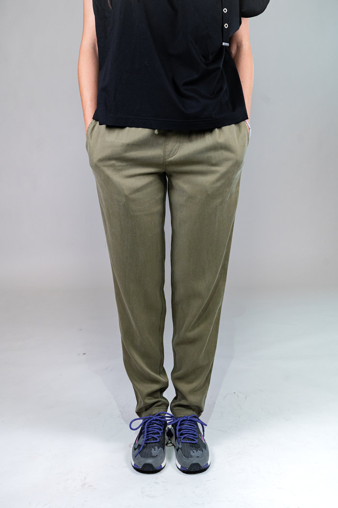 PEG LEG TROUSERS 15 CHTW zelené