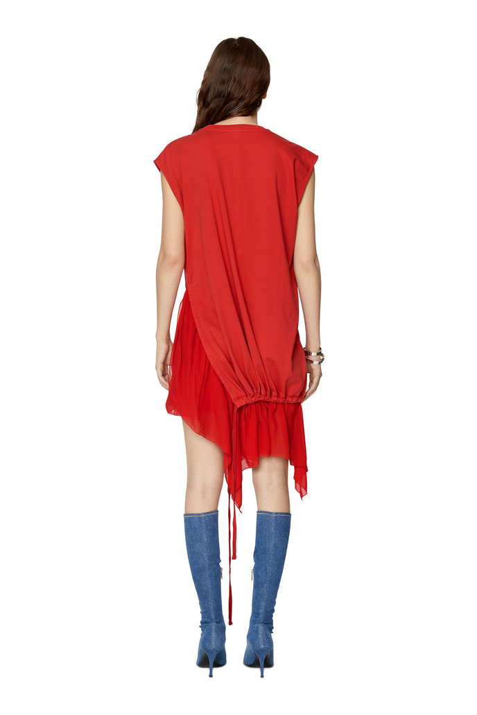 D-ROLLETTE DRESS červené