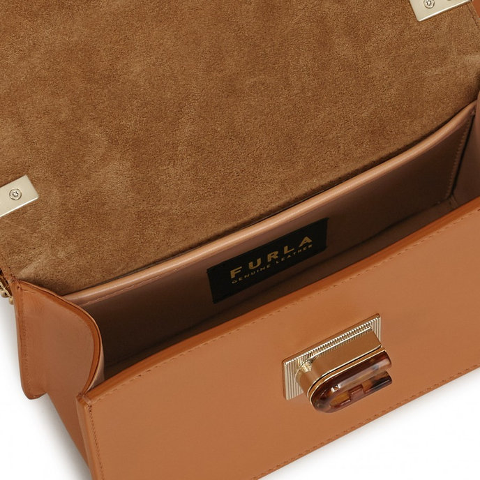 FURLA 1927 MINI CROSSBODY 20 - VITELLO SELLA LUX hnědá