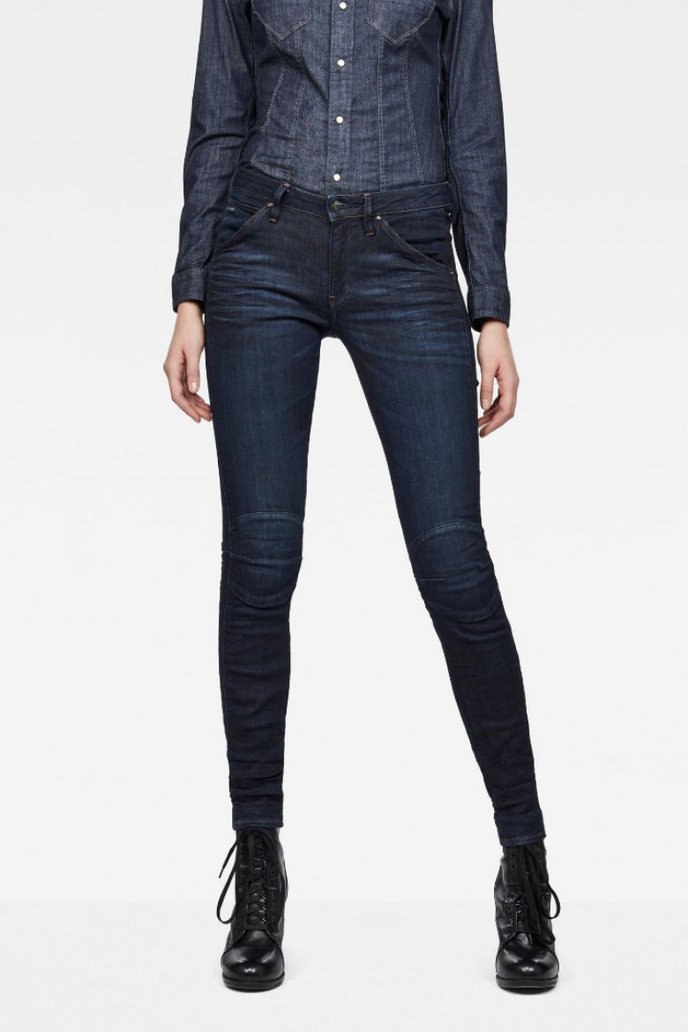 G-STAR 5622 Mid Skinny Wmn modré