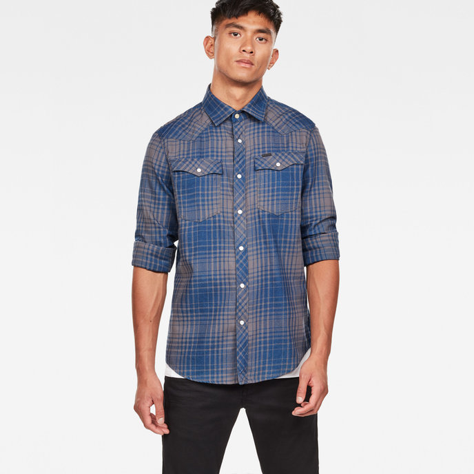 G-STAR 3301 slim shirt ls modrá