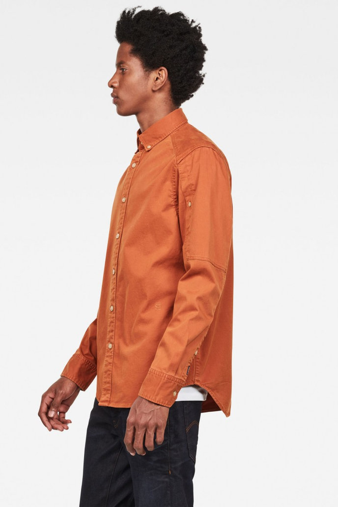 Stalt bttn down pkt straight shirt oranžová