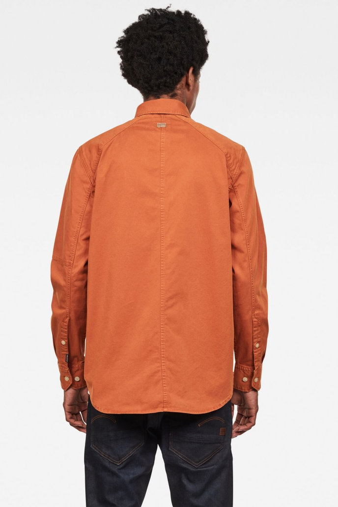 Stalt bttn down pkt straight shirt oranžová