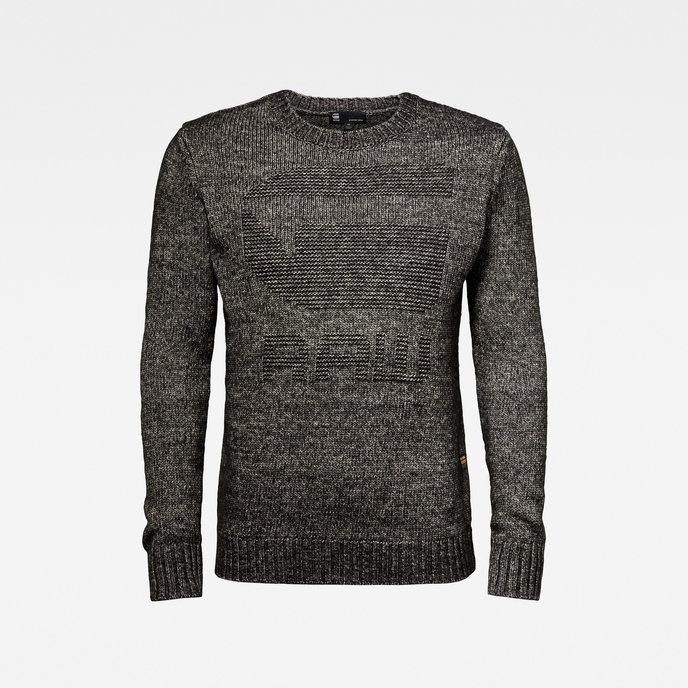 Mongram r knit ls černobílý