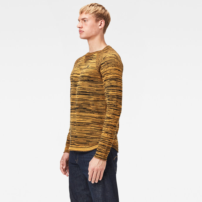 Core solli straight r knit l\s žluto-černý