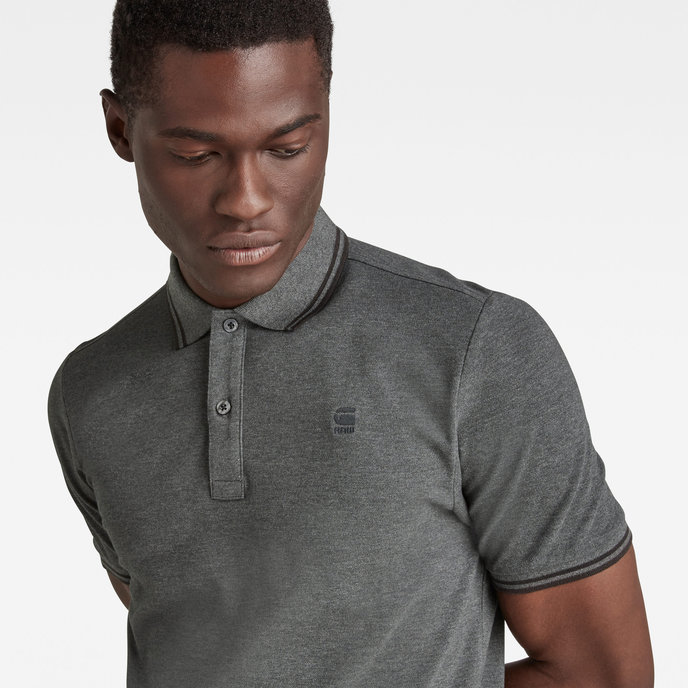 DUNDA SLIM STRIPE POLO S/S zelené