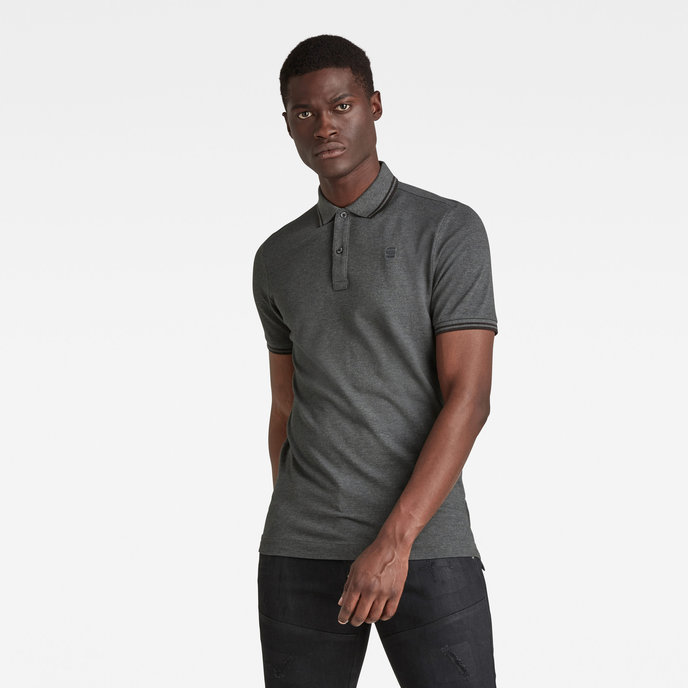 DUNDA SLIM STRIPE POLO S/S zelené