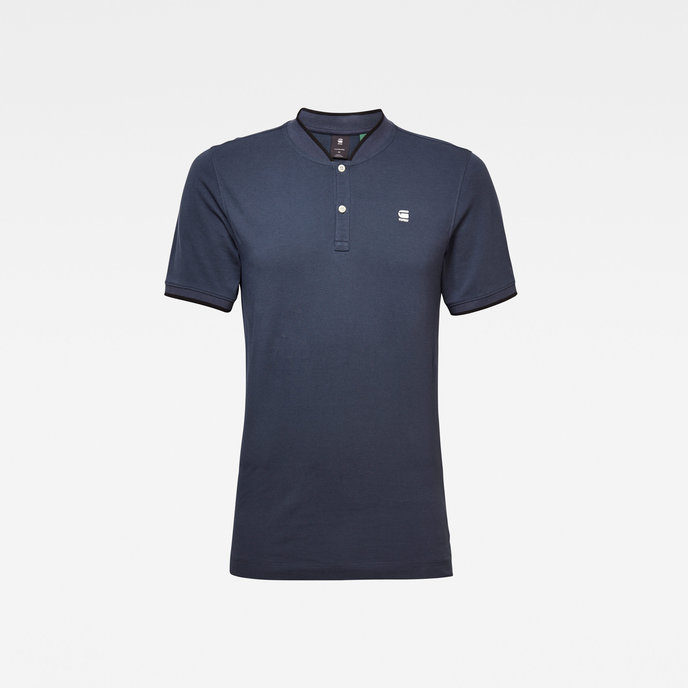 SPORT COLLAR SLIM POLO S/S modré