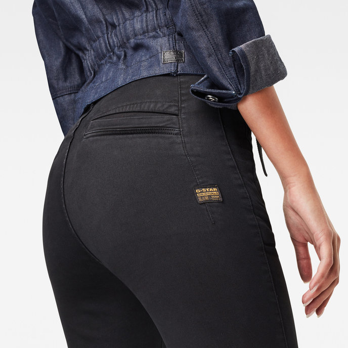 Weld high slim chino wmn černé