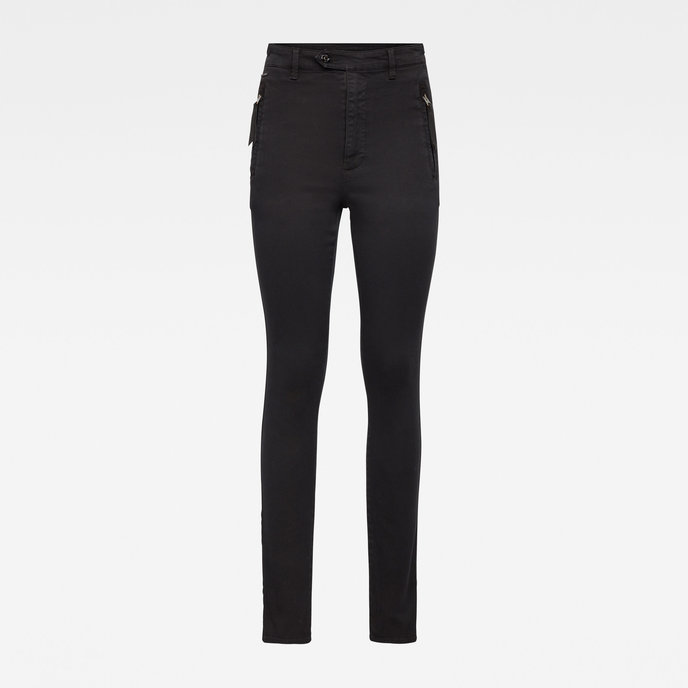 Weld high slim chino wmn černé