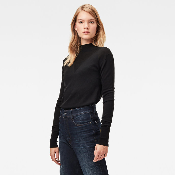 STOKYR TURTLE SLIM KNIT WMN L/S černý