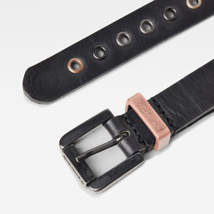 Khoma eyelet belt wmn černý