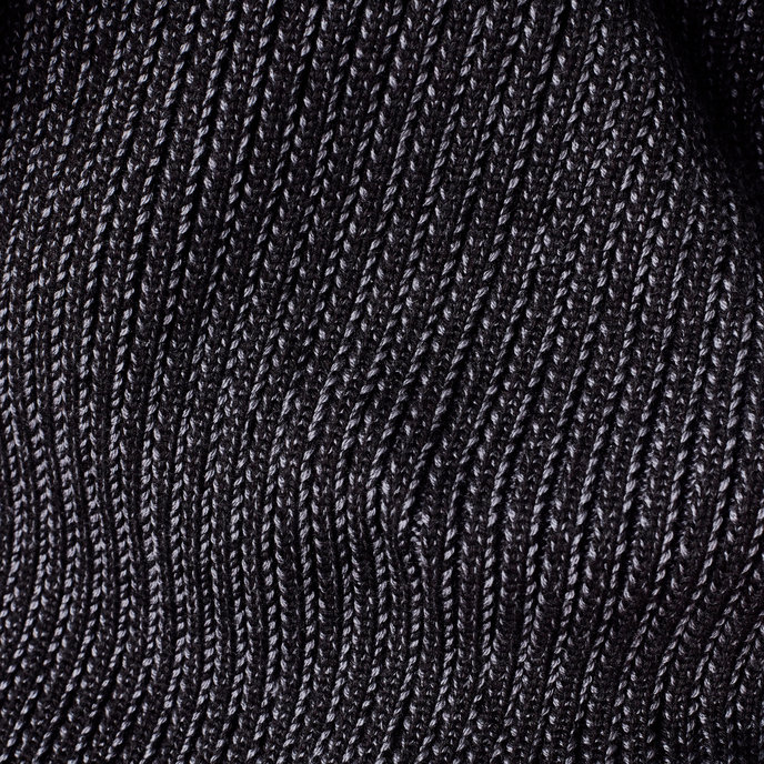 Plated 3D biker zip through knit l- šedý