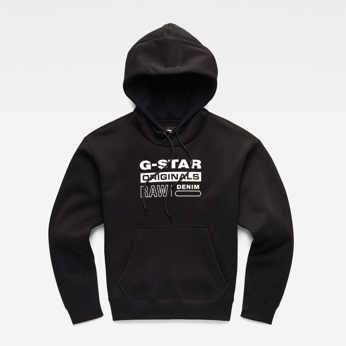 PREMIUM CORE ORIGINALS LOGO HOODIE černá