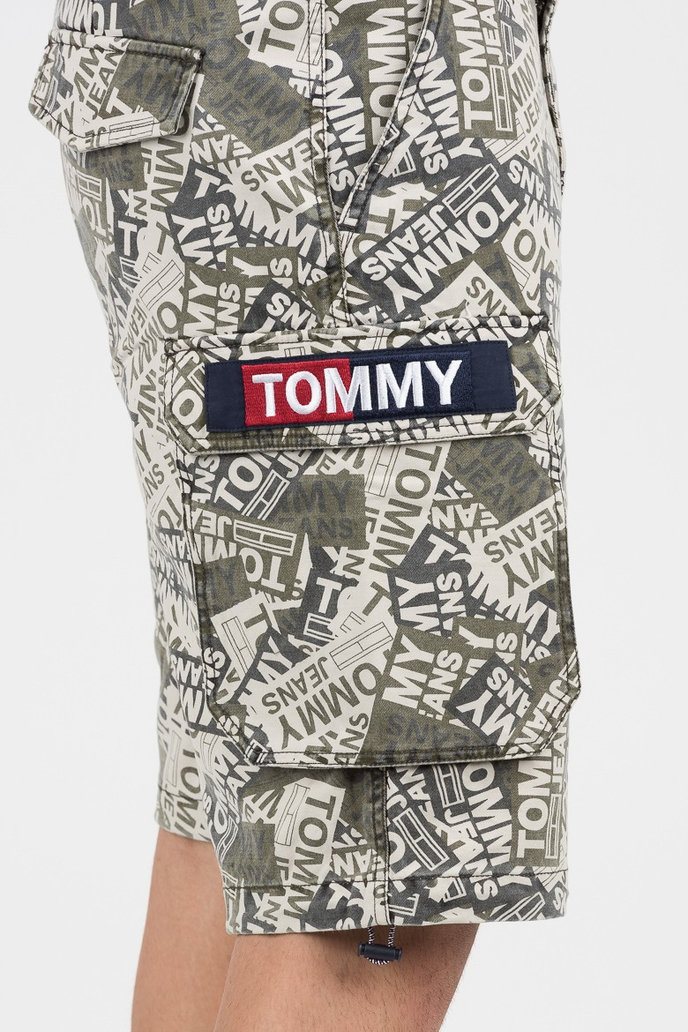 TOMMY HILFIGER TJM CAMO PRINT SHORT zelené