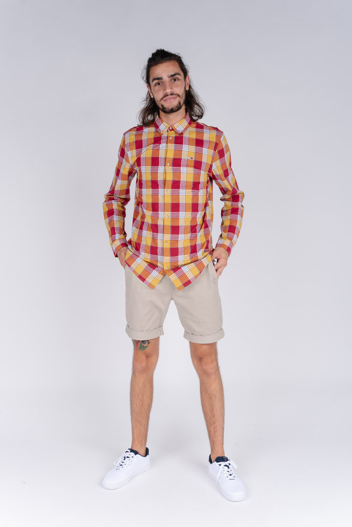 TJM ESSENTIAL POPLIN CHECK károvaná