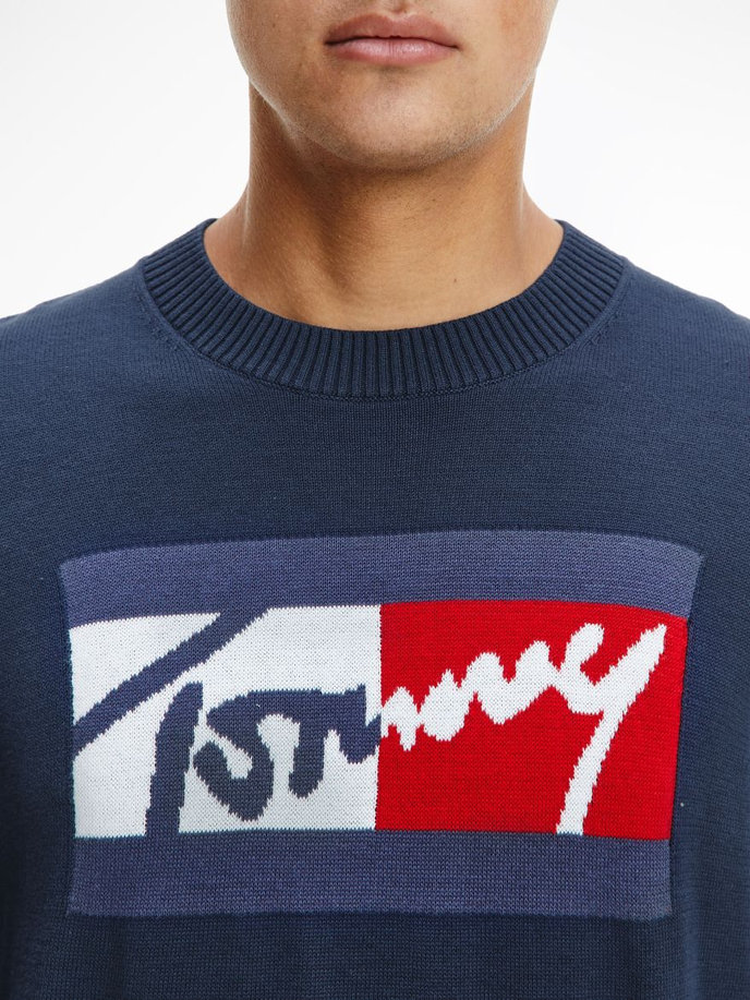 TJM BRANDED SWEATER modrý