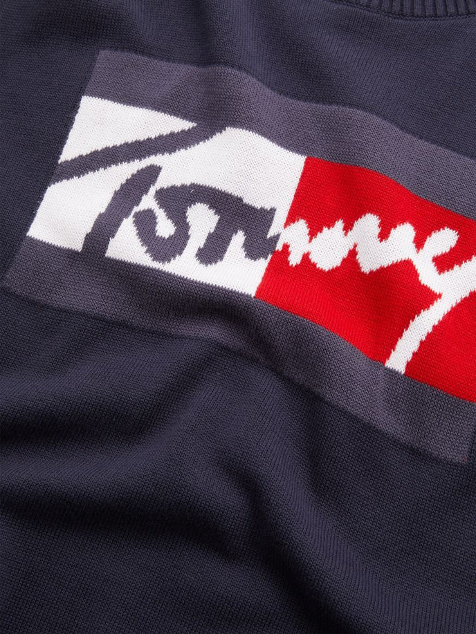 TJM BRANDED SWEATER modrý