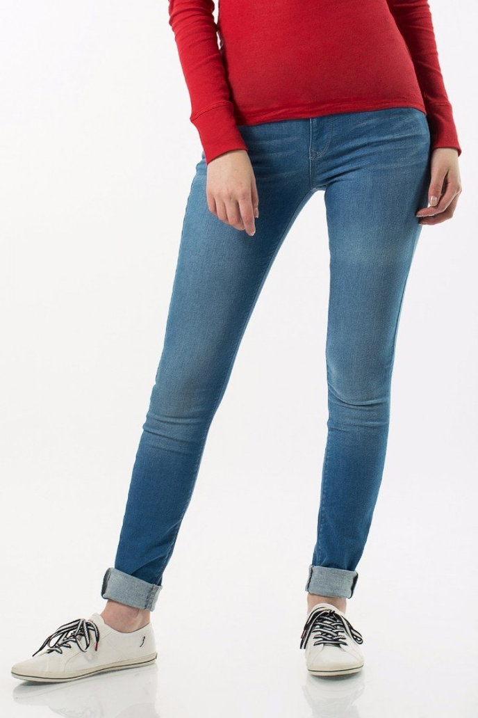 Tommy Hilfiger HIGH RISE SKINNY SANTANA DYBBST modré