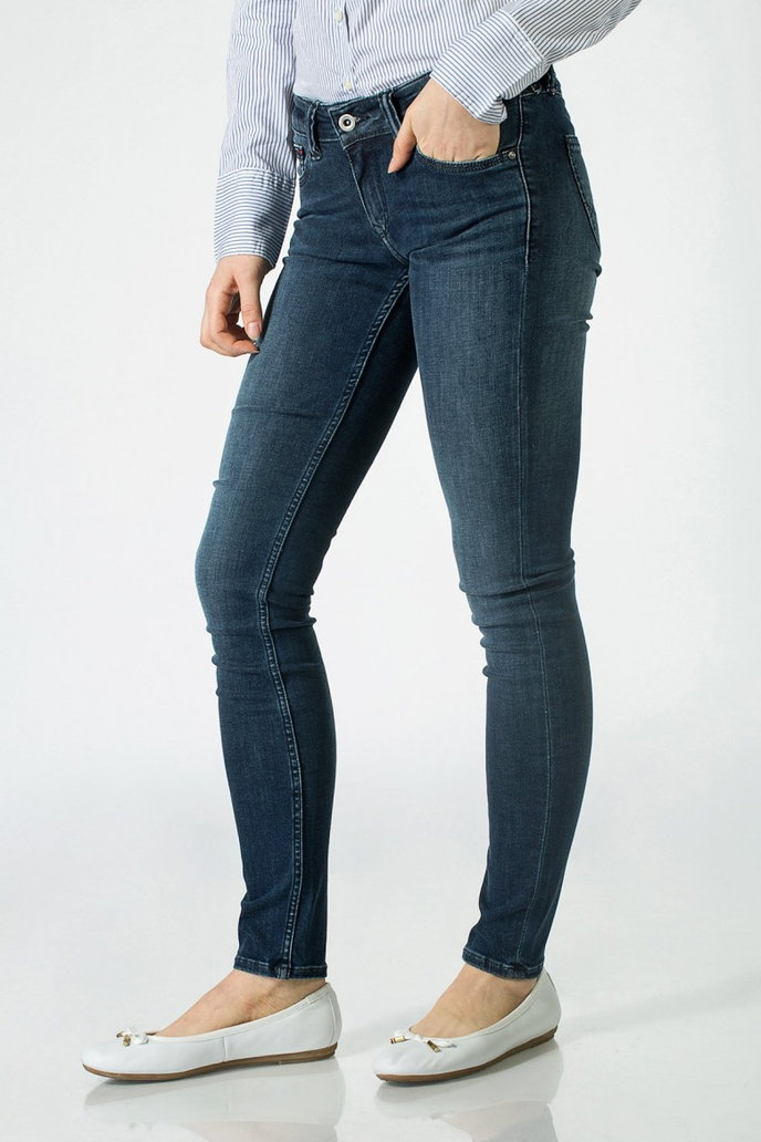 TOMMY HILFIGER LOW RISE SKINNY SOPHIE STBST modré