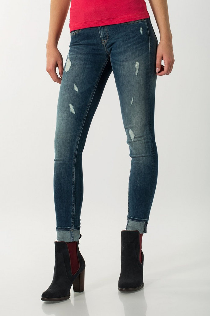 TOMMY HILFIGER LOW RISE SKINNY SOPHIE DYASTD modré