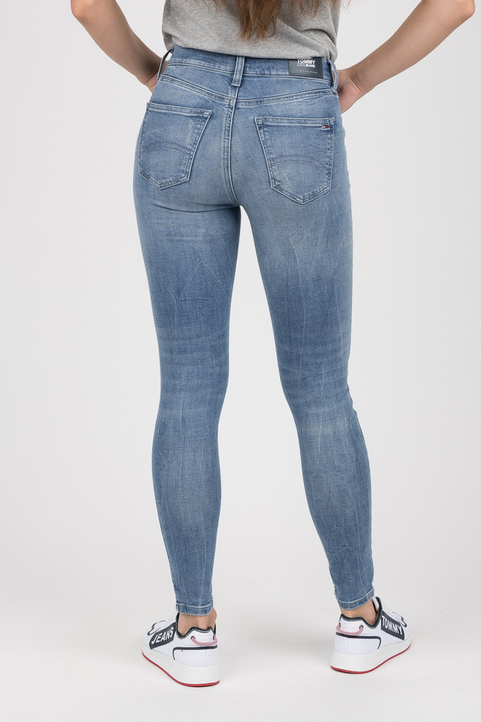 MID RISE SKINNY NORA 7/8 LRTBD modro-šedé