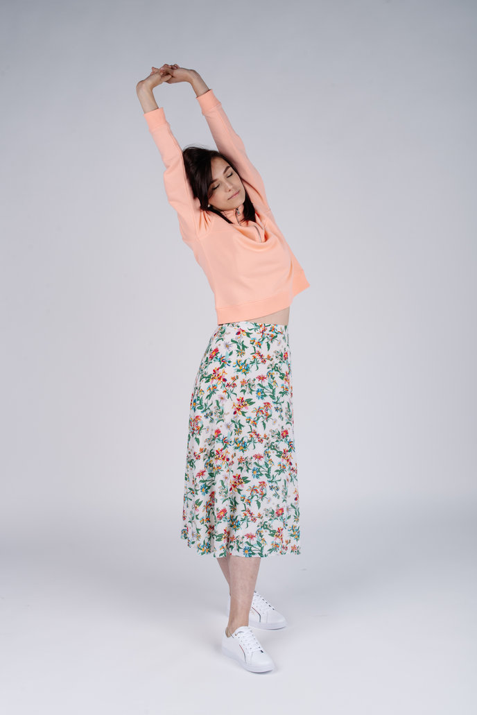 TJW SUMMER MIDI SKIRT béžová