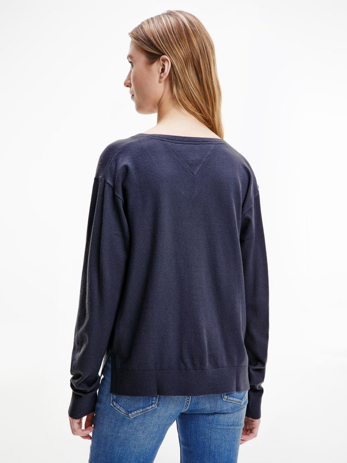 TJW V-NECK SWEATER modrý