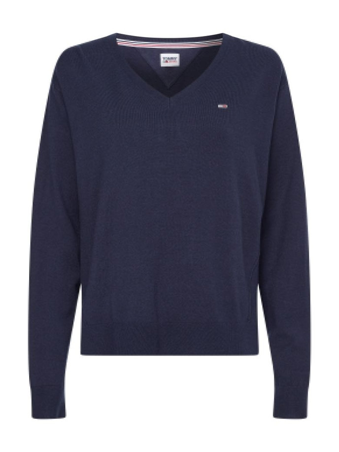 TJW V-NECK SWEATER modrý