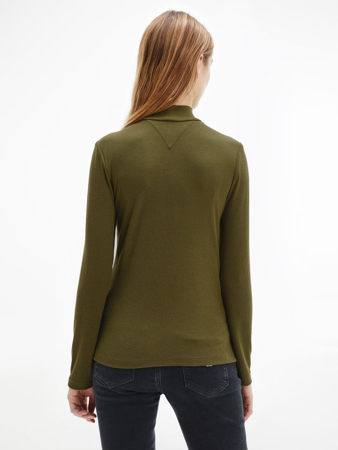 TJW RIB MOCK NECK LONGSLEEVE zelený