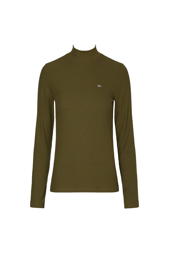 TJW RIB MOCK NECK LONGSLEEVE zelený