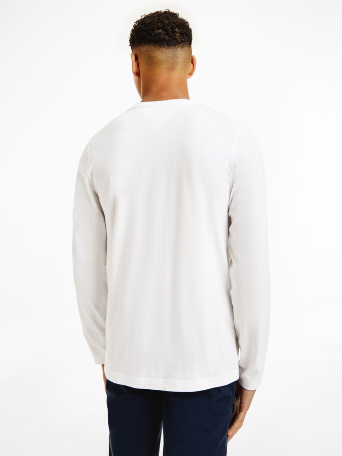 TOMMY LOGO LONG SLEEVE TEE bílé