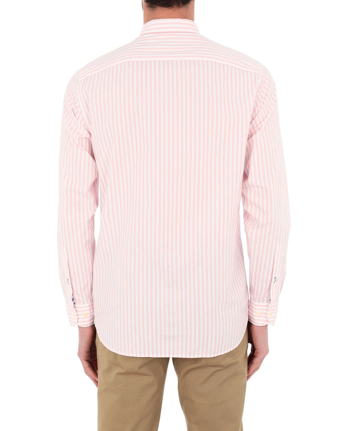 ORGANIC OXFORD STRIPE SHIRT růžovo-bílá