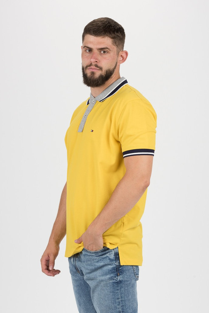 CONTRAST PLACKET REGULAR POLO žluté