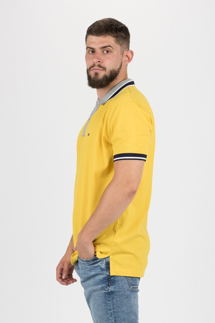 CONTRAST PLACKET REGULAR POLO žluté