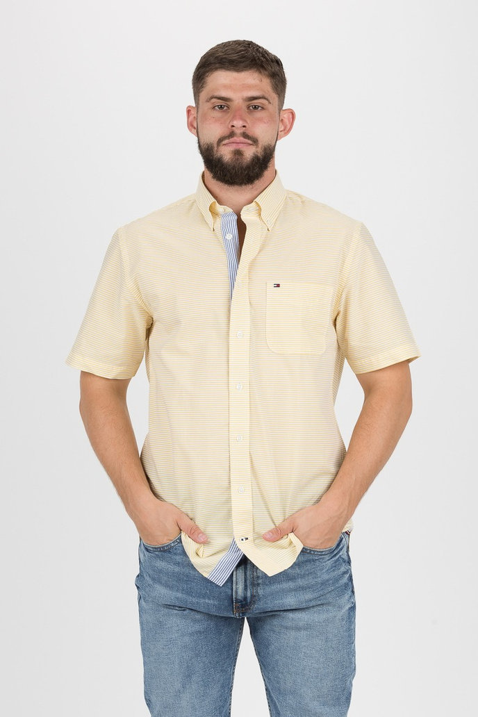 CLASSIC STRIPE SHIRT S/S světležluto-bílá