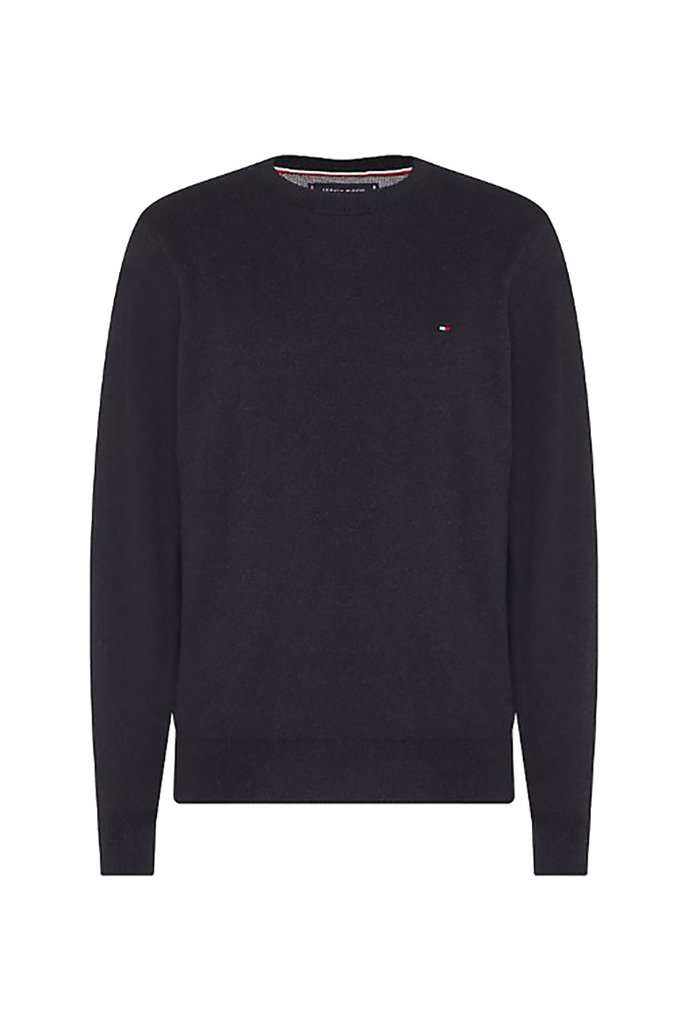 PIMA COTTON CASHMERE CREW NECK černý