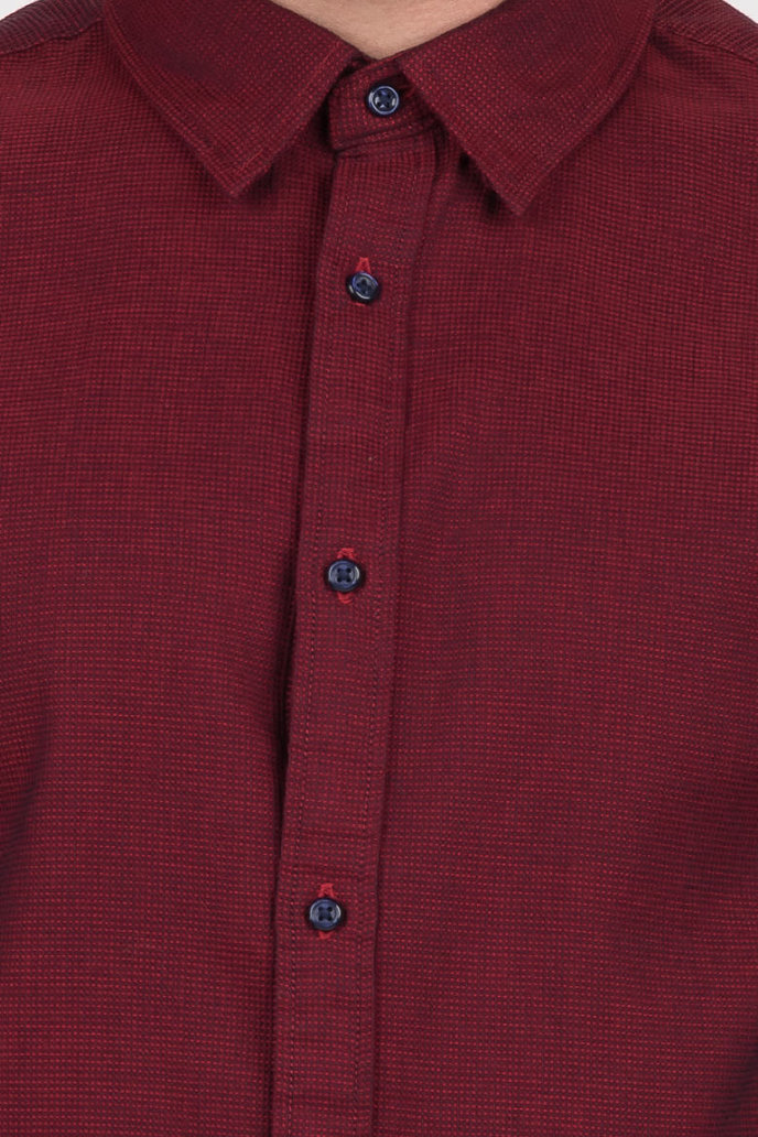 WCC TEXTURED SHIRT bordová