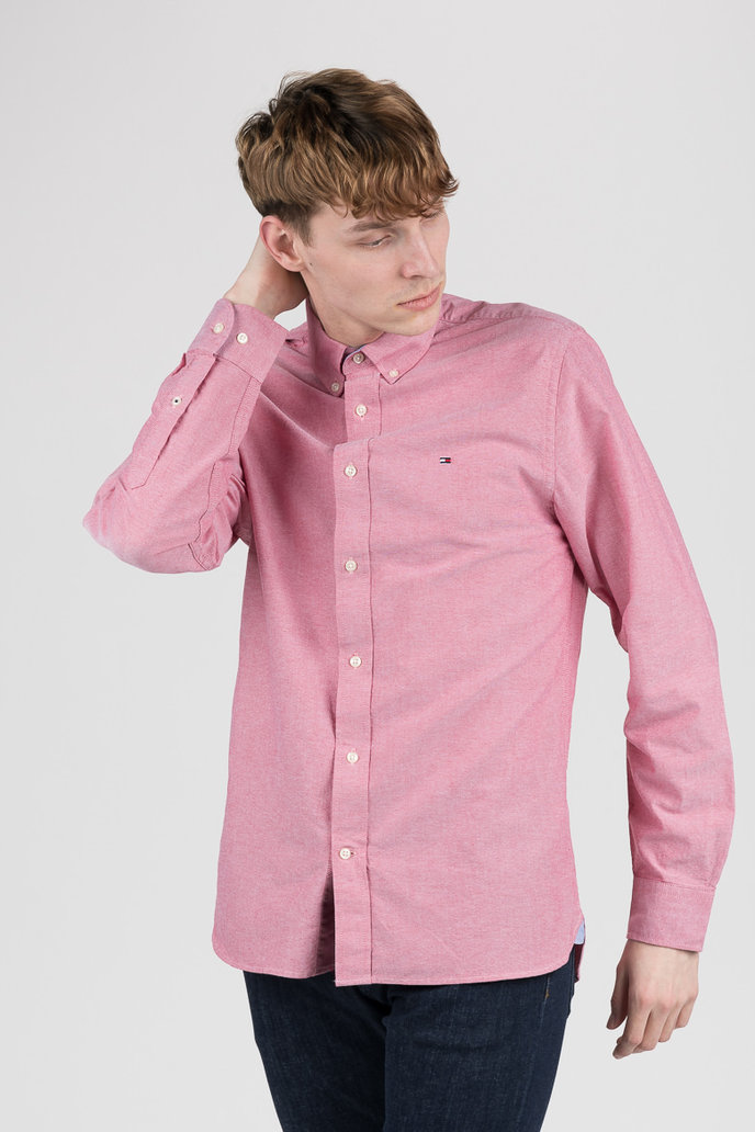 CRISP OXFORD SHIRT světlečervená