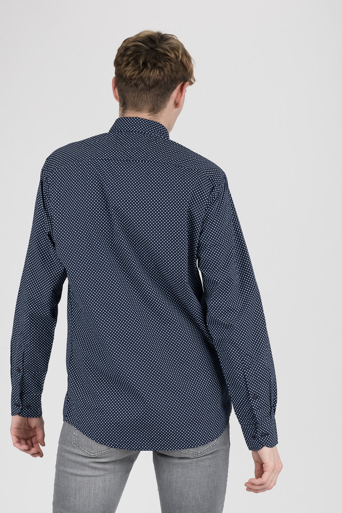 DOT PRINT SHIRT tmavěmodrá