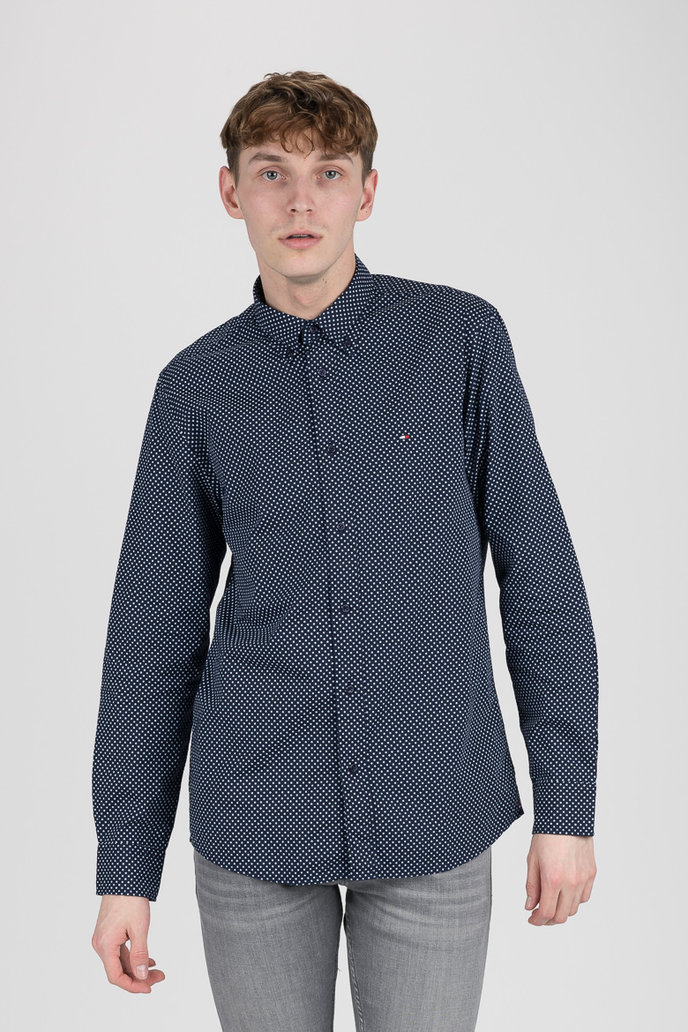 DOT PRINT SHIRT tmavěmodrá