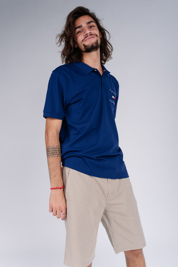 TOMMY FLAG HILFIGER REG POLO modré