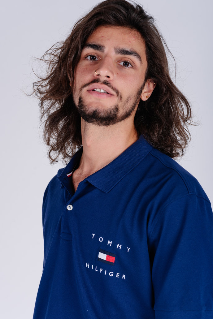 TOMMY FLAG HILFIGER REG POLO modré