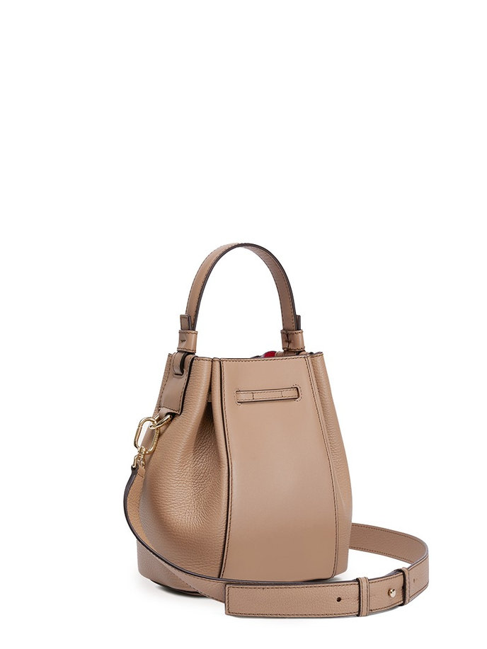 FURLA MIASTELLA MINI BUCKET BAG hnědá