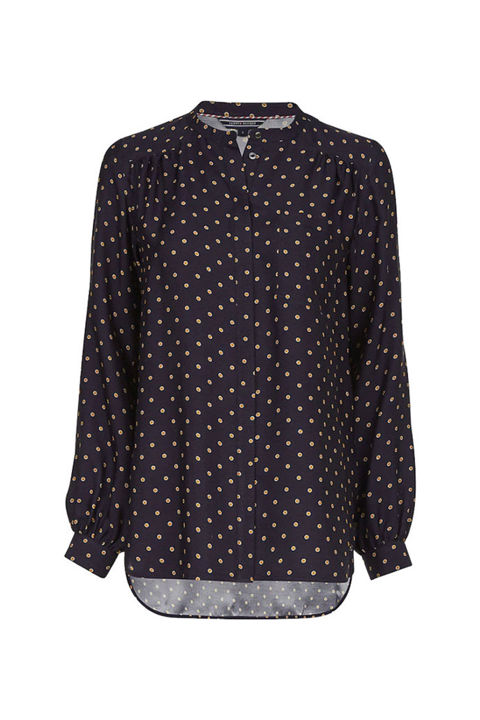 SYLVIA BLOUSE LS tmavěmodrá