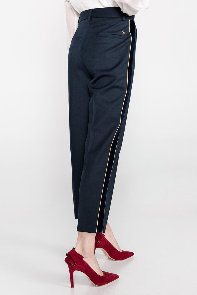 ICON PLEATED PANT tmavěmodré