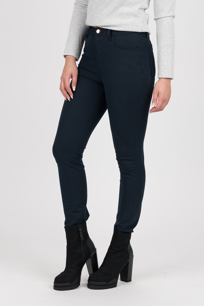 TH ESSENTIAL GABARDINE COMO PANT tmavomodré