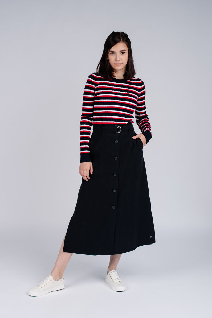 TENCEL TWILL SKIRT černá